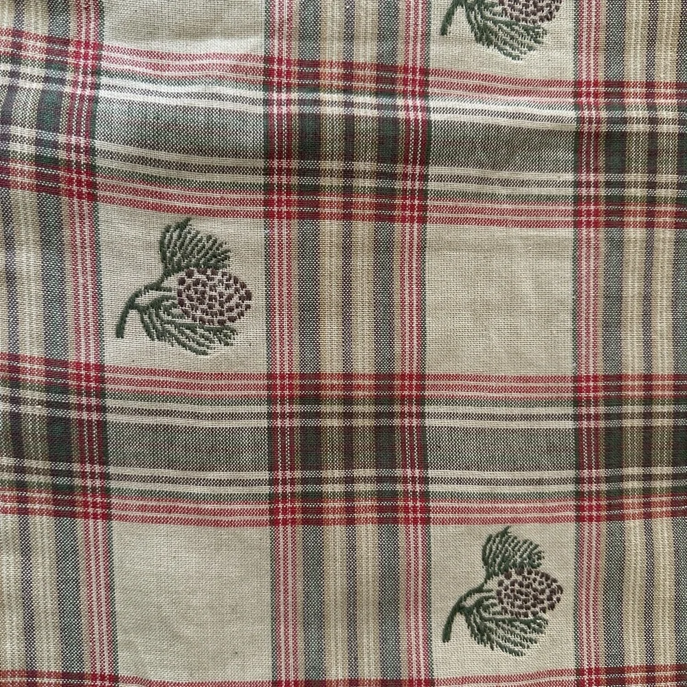 Plaid Pinecone Set‎ of 10 Placemats- Multicolor
